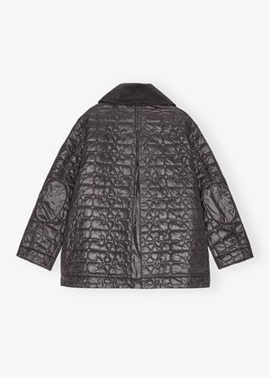 Shiny Quilt midi jakke Phantom W0343 Ganni 